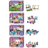 wholesale - The Girl Scene Series Block Mini Figure Toys Compatible with Lego Parts 4Pcs Set SY155