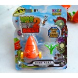 wholesale - Plants vs Zombies Figure Toy ABS Plastic Shooting Toy - Carrot Top with Light