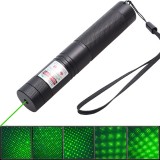 wholesale - 1000MW High Power Green Light Aluminium Alloy Laser Pen Pointer Focus Adjustable Burning Match with Starry Sky Proje