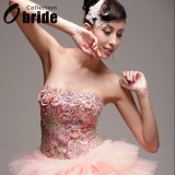 Wholesale - Ball Gown Strapless floor-length Appliques Side-draped Tiered Wedding Dress