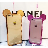 iPhone Cases Stylish Electroplate Cartoon Mickey Ears Phone Case for iPhone 6 / 6s, iPhone 6 Plus / 6s Plus