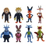 Wholesale - 4Pcs Set Zootopia Roles Action Figure PVC Toys Cute Movie Characters Mini Figurines 11CM/4.5Inch Tall