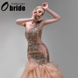 Wholesale - Mermaid StraplessOne-shoulder Sweetheart Wedding Dresses with Beaded Applique