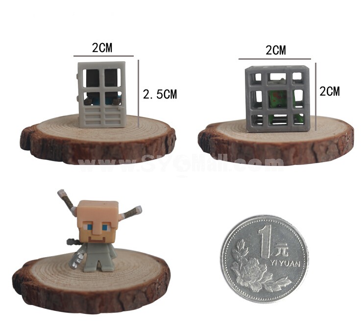 36Pcs Set MineCraft MC Block Mini Figure ABS Toys New Version 3rd Generation 3cm/1.2inch 