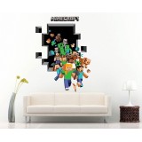 Wholesale - Minecraft 3D Wall Stickers Decorative Wall Decal Home Decor 6006 50x70cm