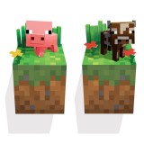 wholesale - Minecraft 3D Wall Stickers Decorative Cow & Pig Wall Decal 6011 50x70cm