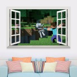 wholesale - Minecraft 3D Landscape Wall Stickers Decorative Wall Decal 6012 50x70cm