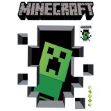 Wholesale - Minecraft 3D Wall Stickers Decorative Wall Decal Creeper 6018 50x70cm