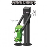 wholesale - Minecraft 3D Wall Stickers Decorative Wall Decal Ender Man & Creeper 6013 50x70cm