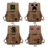 wholesale - MineCraft MC 18" Creeper Canvas Backpacks Rucksacks Schoolbags Shoulder Bags