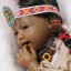 22" High Simulation Native American Indian Girl Baby Doll Lifelike Realistic Silicone Doll NPK-027