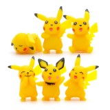 Wholesale - 6Pcs Set Pokemon Pikachu Roles Action Figures PVC Toys 1.5Inch Tall