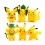 6Pcs Set Pokemon Pikachu Roles Action Figures PVC Toys 1.5Inch Tall 2nd Version