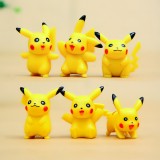 Wholesale - 6Pcs Set Pokemon Pikachu Roles Action Figures PVC Toys 1.5Inch Tall 2nd Version