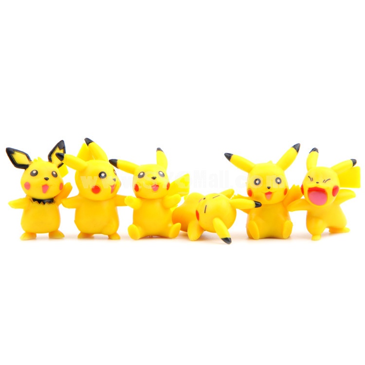 18Pcs Set Pokemon Pikachu Roles Action Figures PVC Toys 2-5cm/1-2Inch Tall