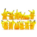 Wholesale - 12Pcs Set Pokemon Pikachu Roles Action Figures PVC Toys 2-5cm/1-2Inch Tall 4th Version