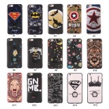 Wholesale - Creative Cartoon Painted iPhone Cover Protect Case with Ring for iPhone 6 / 6s, iPhone 6 / 6s Plus