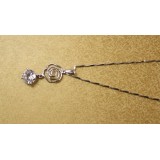 Wholesale - ZIBAONI Stylish 925 Sterling Silver Rose Necklace