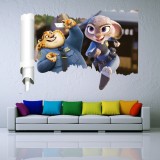 Wholesale - Zootopia Judy Hopps 3D Wall Stickers Decorative Wall Decal 50x70cm 