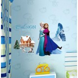 Wholesale - Frozen Anna Elsa 3D Wall Stickers Decorative Wall Decal 50x70cm 