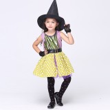 Wholesale - Halloween Costumes for Girls Witch Cosplay Costume Set EK108