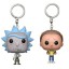 Rick and Morty PVC Action Figure Toys with Keychain 2Pcs Set