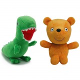 wholesale - Peppa Pig Plush Toys Peppa's Teddy & George's Dinosaur 2Pcs Set 17-19cm/6.7-7.5Inch