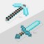 Minecraft Foam Diamond Sword / Pickaxe Figure Toys