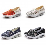 Wholesale - Women's Canvas Platforms Slip On Sneakers Athletic Air Cushion Walking Shoes 1551