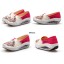 Women's Canvas Platforms Slip On Sneakers Athletic Air Cushion Walking Shoes 1556