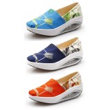 Wholesale - Women's Canvas Platforms Slip On Sneakers Athletic Air Cushion Walking Shoes 1550