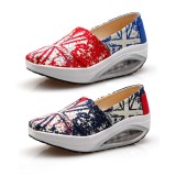 Wholesale - Women's Canvas Platforms Slip On Sneakers Athletic Air Cushion Walking Shoes 1559