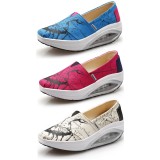 Wholesale - Women's Canvas Platforms Slip On Sneakers Athletic Air Cushion Walking Shoes 1554