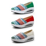 Wholesale - Women's Canvas Platforms Slip On Sneakers Athletic Air Cushion Walking Shoes 1533