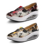Wholesale - Women's Canvas Platforms Slip On Sneakers Athletic Air Cushion Walking Shoes 1541