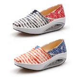 Wholesale - Women's Canvas Platforms Slip On Sneakers Athletic Air Cushion Walking Shoes 1557