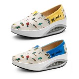 Wholesale - Women's Canvas Platforms Slip On Sneakers Athletic Air Cushion Walking Shoes 1544
