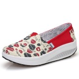 Wholesale - Women's Canvas Platform Slip On Sneakers Athletic Walking Shoes 9001-4