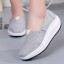 Women's Canvas Platform Slip On Sneakers Athletic Walking Shoes 1709