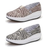Wholesale - Women's Canvas Platform Slip On Sneakers Athletic Walking Shoes 1724