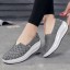 Women's Canvas Platform Slip On Sneakers Athletic Walking Shoes 1717