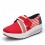 Women's Canvas Platform Slip On Sneakers Athletic Walking Shoes 9002-7