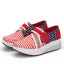Women's Canvas Platform Slip On Sneakers Athletic Walking Shoes 9002-8