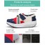 Women's Canvas Platform Slip On Sneakers Athletic Walking Shoes 9002-1