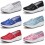 Women's Canvas Platform Slip On Sneakers Athletic Walking Shoes 1715