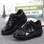 Women's Glossy Leather Sneakers Athletic Walking Shoes 1676-3