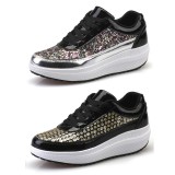 Wholesale - Women's Glossy Leather Sneakers Flashing Athletic Walking Shoes 1667