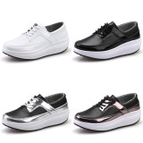 Wholesale - Women's Leather Sneakers Lace Up Athletic Walking Shoes 1680