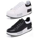 Wholesale - Women's Leather Sneakers Lace Up Athletic Walking Shoes 108