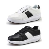 Wholesale - Women's Leather Sneakers Lace Up Athletic Walking Shoes 1668